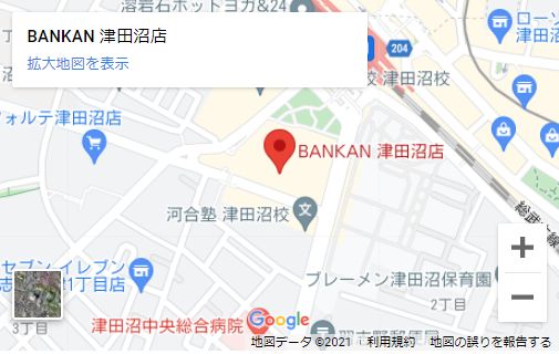 BANKAN 千葉県津田沼店の地図