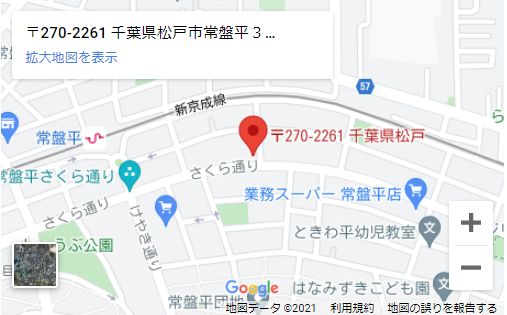 くらや千葉県松戸店の地図