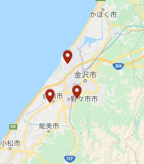 ザ・ゴールド石川県金沢市の持ち込み買取店舗マップ